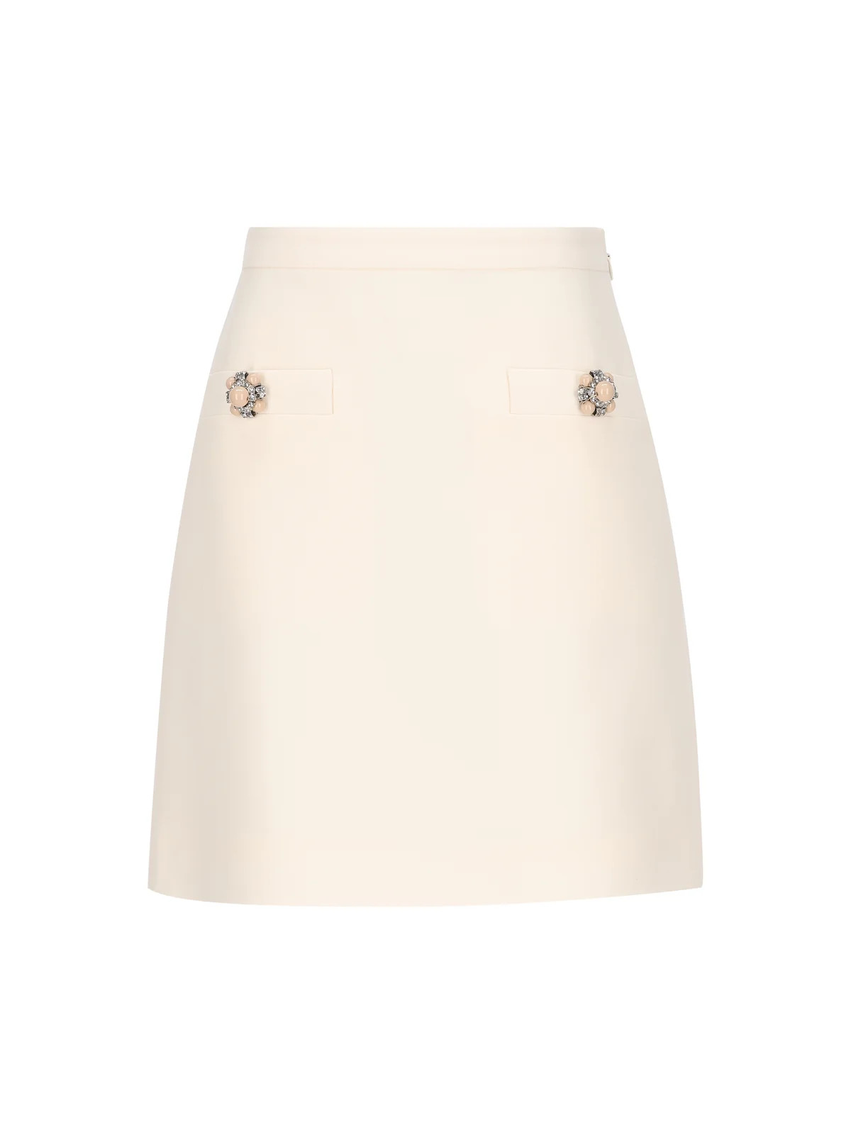 Valentino Button Embellished A-Line Mini Skirt | Cettire Global