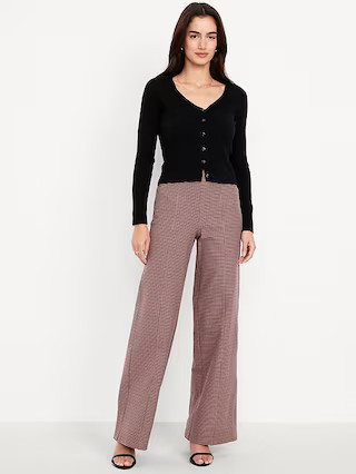 High-Waisted Pull-On Pixie Wide-Leg Pants | Old Navy (US)