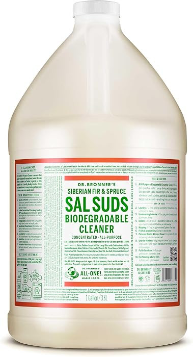 Dr. Bronner's Sal Suds Biodegradable Cleaner (Fir & Spruce, 1 Gallon) \u2013 All-Purpose Pine Mop... | Amazon (US)