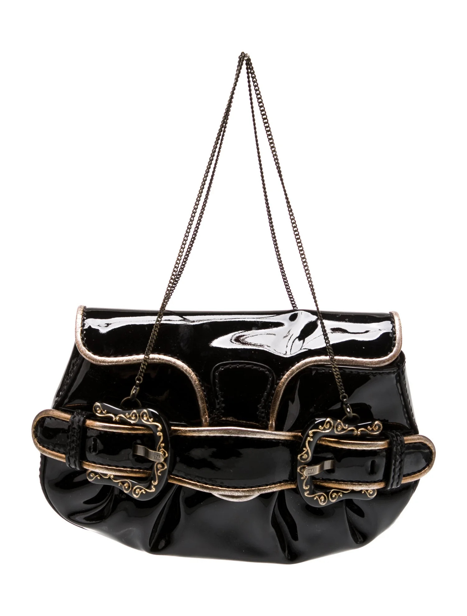 Patent Leather Top Handle Bag Mini Vintage | The RealReal