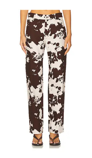 x REVOLVE Fargo Pant in White & Brown | Revolve Clothing (Global)
