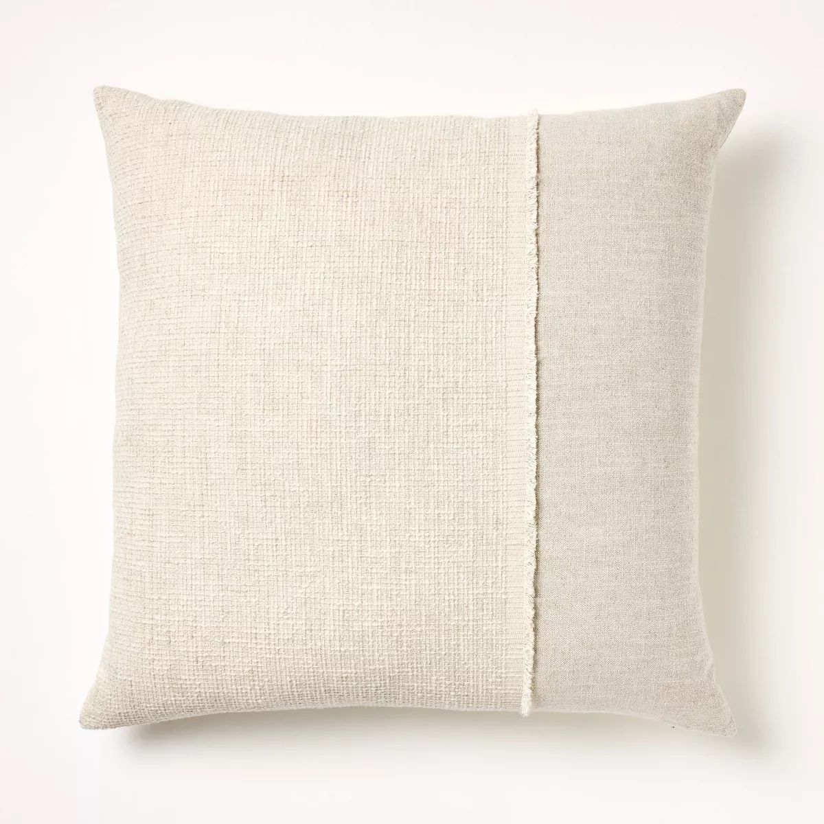 Oversized Pieced Square Throw Pillow Cream/Neutral - Threshold™ designed with Studio McGee | Target