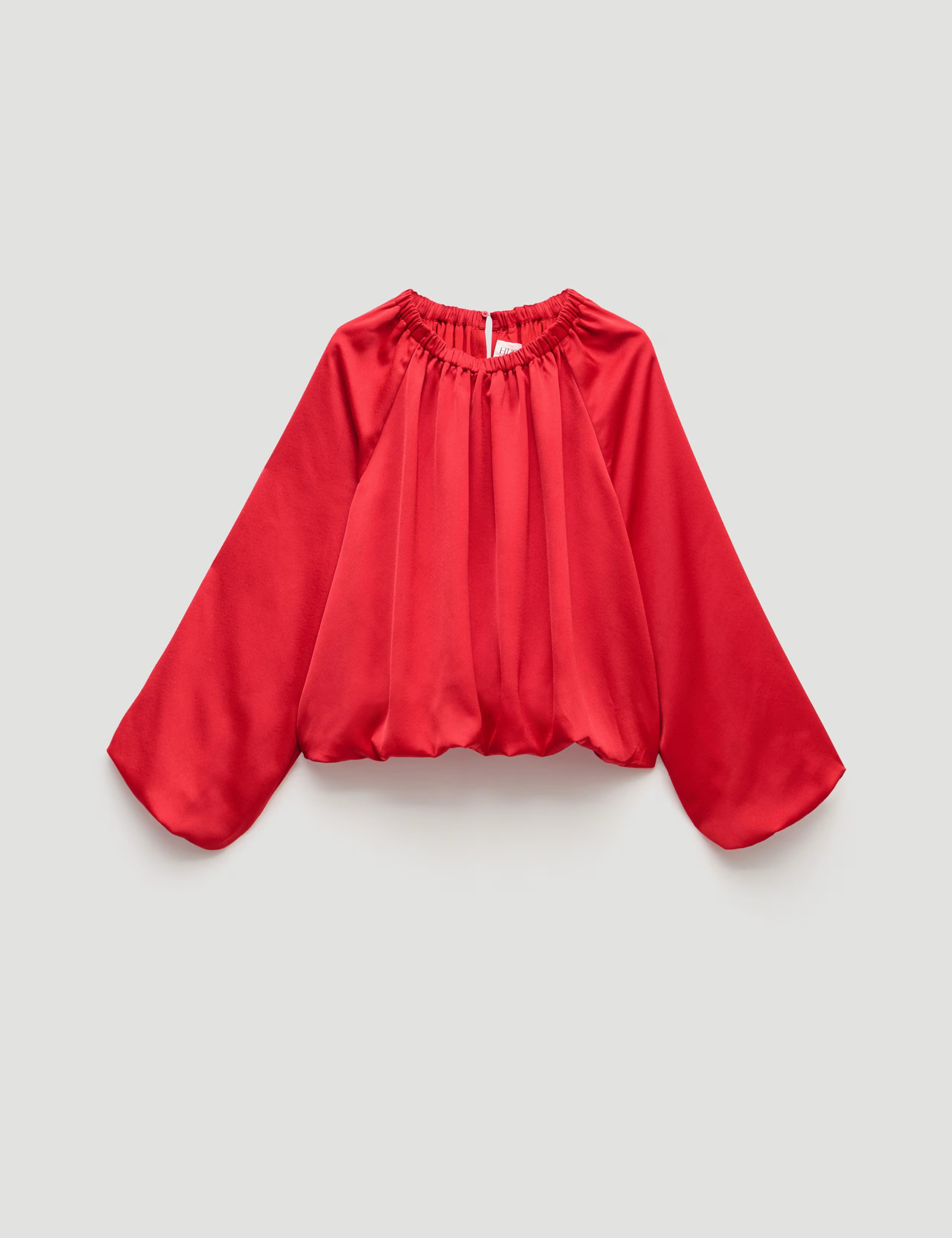 Satin Puff Sleeve Bubble Hem Top | Marks & Spencer (UK)