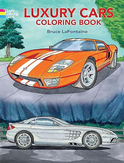 Luxury Cars Coloring Book (Dover Planes Trains Automobiles Coloring) | Amazon (US)