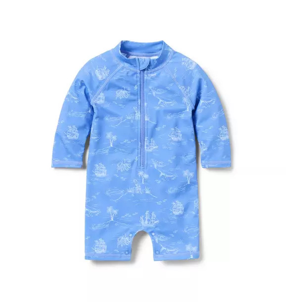 Baby Recycled Nautical Toile Rash Guard Swimsuit | Janie and Jack
