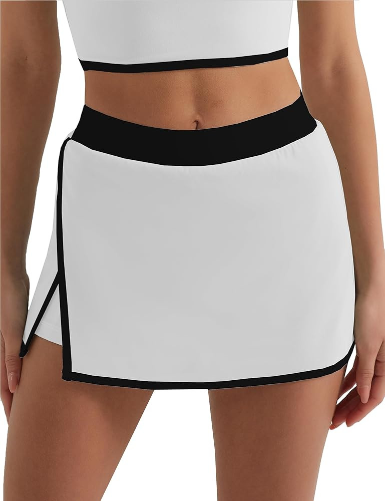 High Waisted Tennis Skirts for Women Side Slit Golf Skorts with 3 Pockets A Line Athletic Skirt i... | Amazon (US)