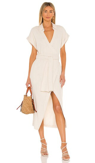Danica Midi Dress in Ivory | Revolve Clothing (Global)