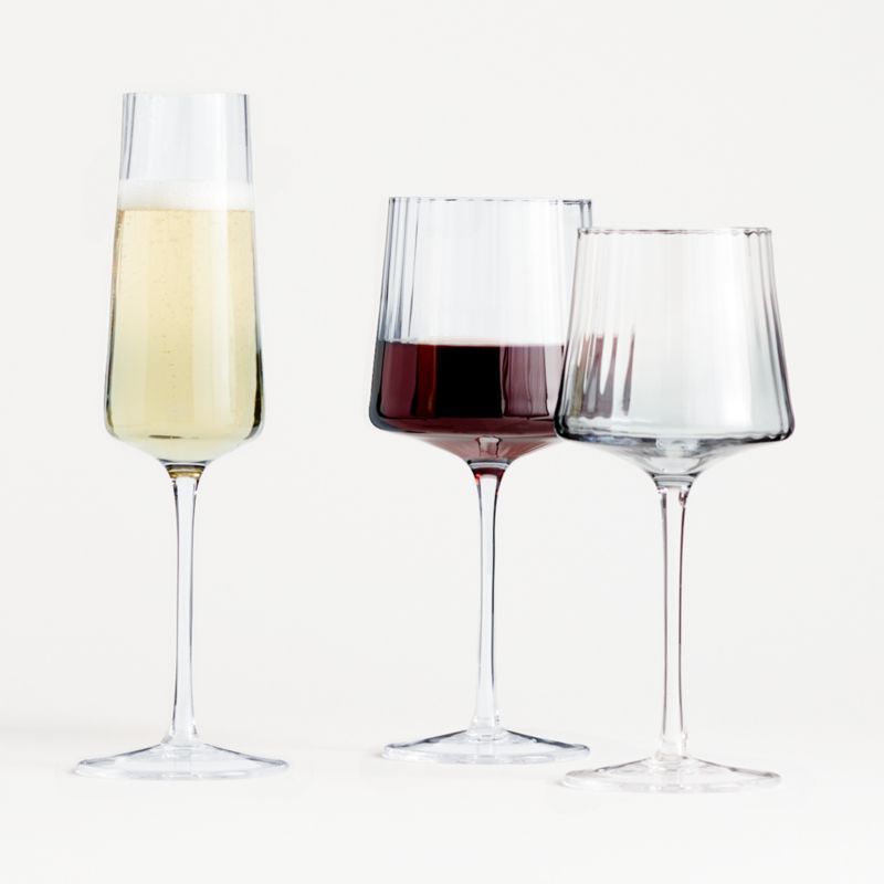 Ezra Optic Wine Glasses | Crate & Barrel | Crate & Barrel