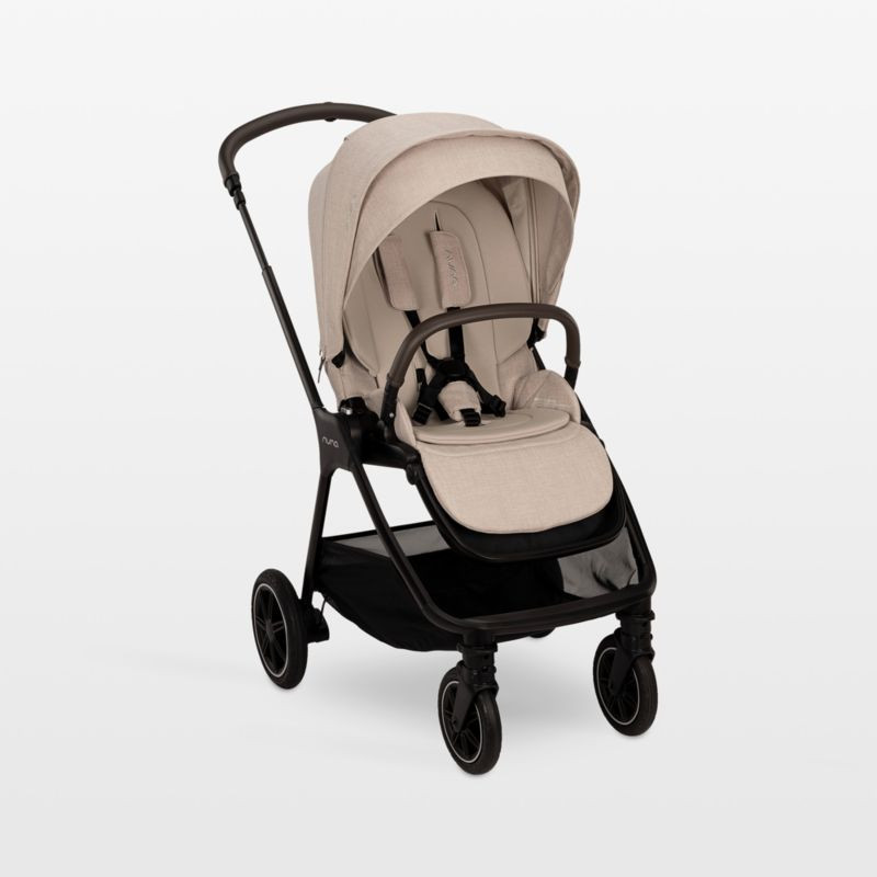 Nuna TRIV next Biscotti Brown Compact Foldable Baby Stroller + Reviews | Crate & Kids | Crate & Barrel