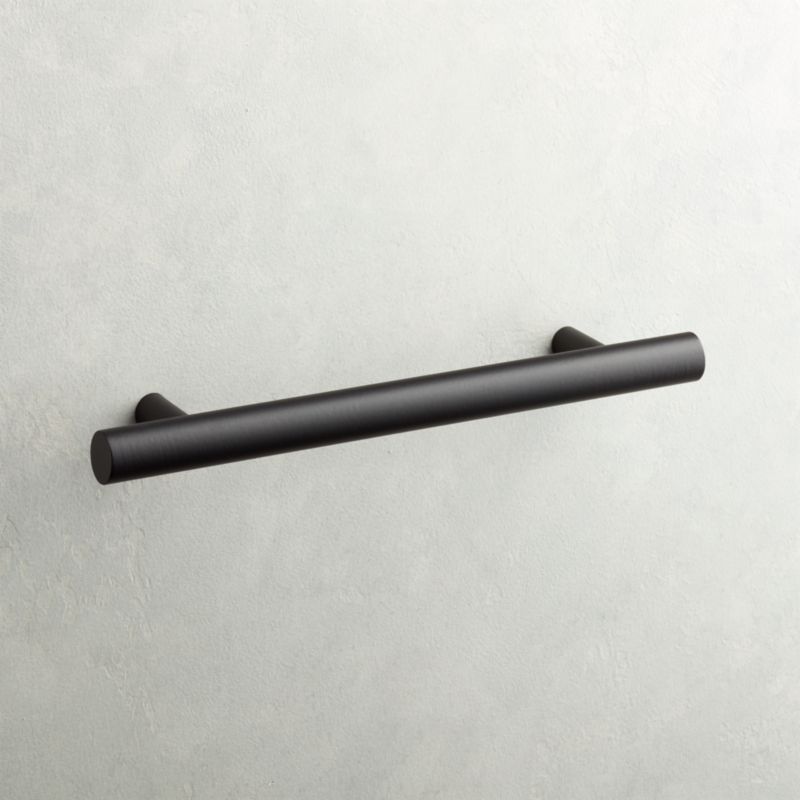 5" Matte Black Round Modern Handle + Reviews | CB2 | CB2