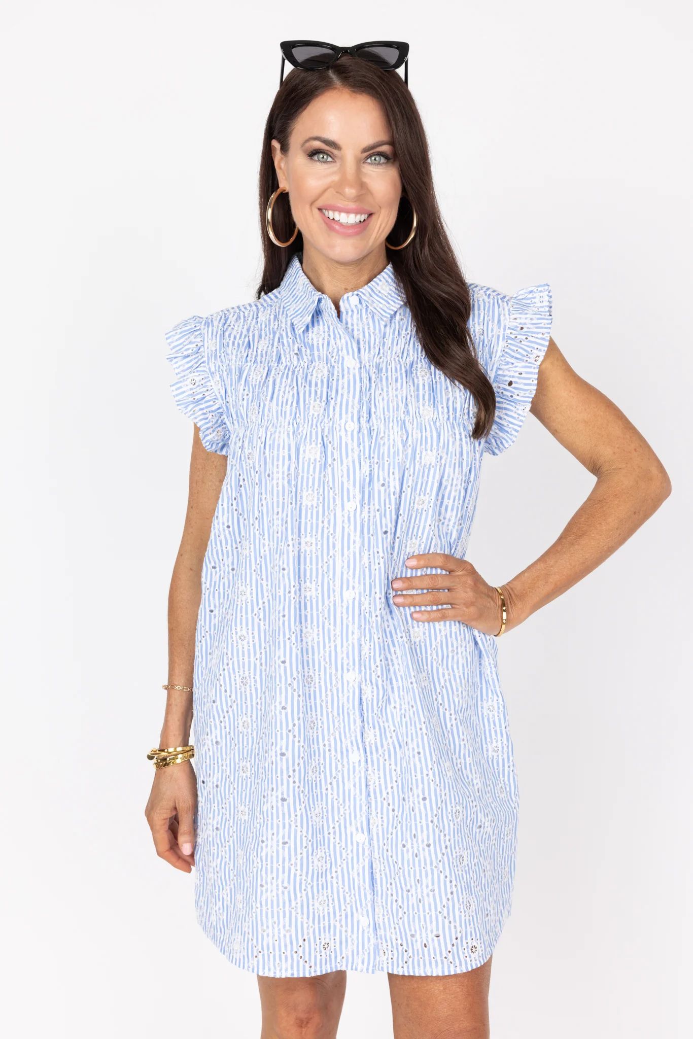 Gentry Dress- Blue | Avara