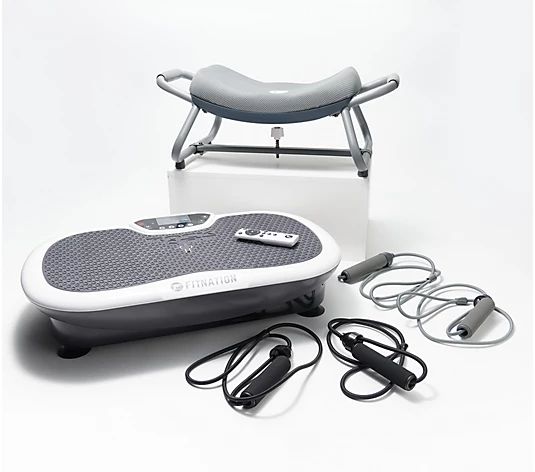 FITNATION Rock N Fit Whole Body Vibration Plate w/ Padded Seat - QVC.com | QVC