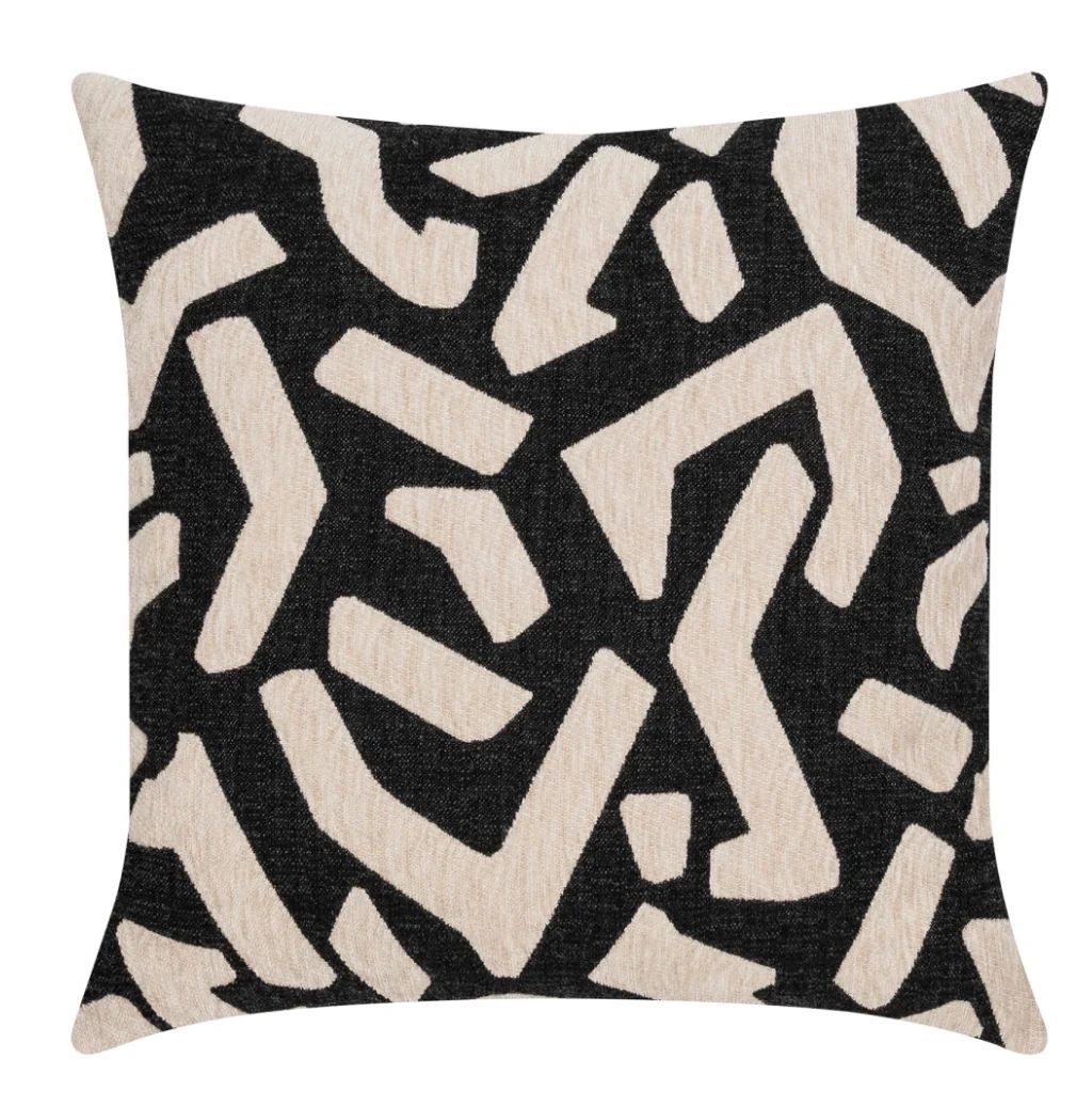 Fascination Charcoal Outdoor Pillow | Megan Molten