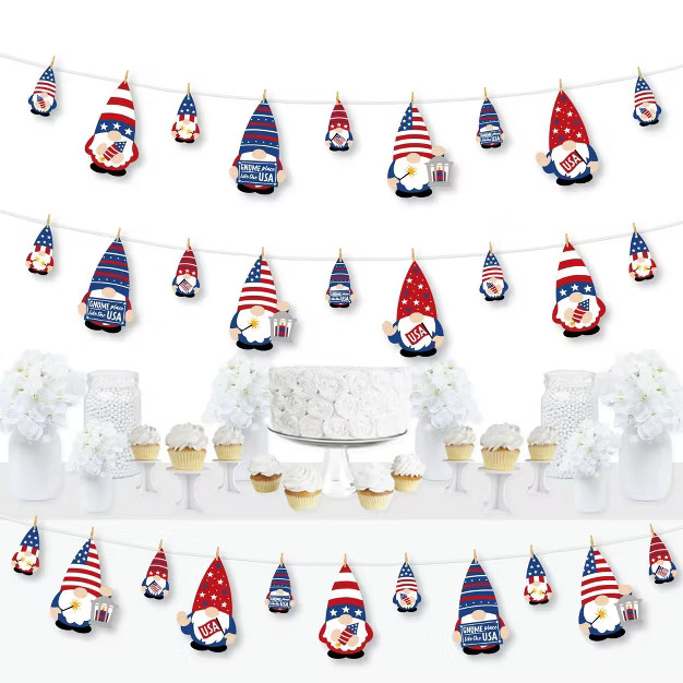 Big Dot of Happiness Patriotic Gnomes - Memorial Day, 4th of July and Labor Day Gnome Party DIY D... | Target