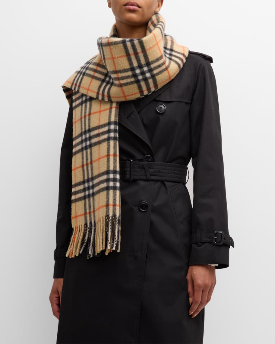 Burberry Check Cashmere Scarf | Neiman Marcus