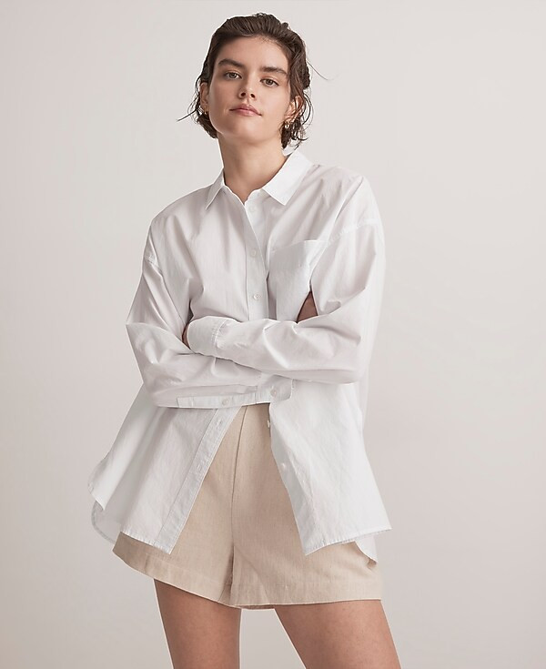 The Signature Poplin Oversized Shirt | Madewell