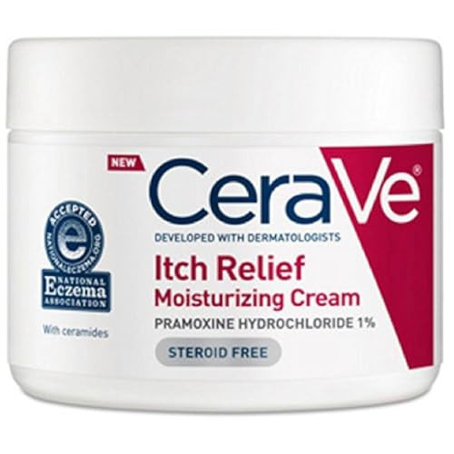 CeraVe Moisturizing Cream for Dry Skin Relief, 12 Ounce, Fragrance Free Cream with Pramoxine for Itch Relief | Amazon (US)