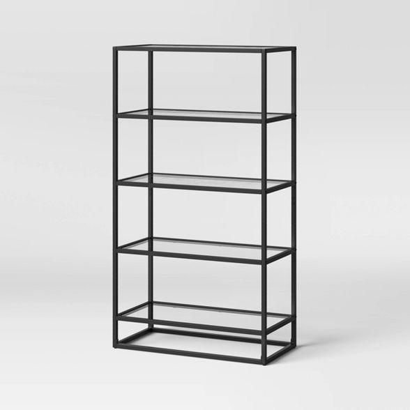 58.25" 5 Shelf Ada Bookshelf with Glass Shelves and Metal Frame - Project 62™ | Target