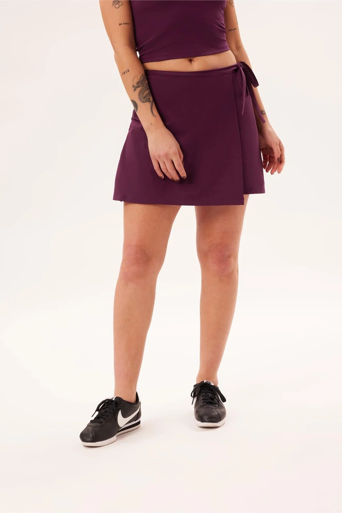 Plum Weekend Wrap Skort | Girlfriend Collective