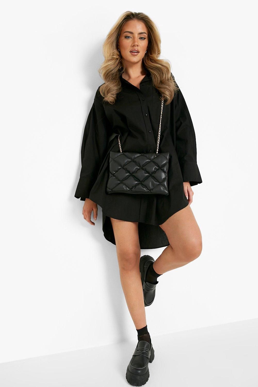 Quilted Chain Strap Cross Body Bag | Boohoo.com (US & CA)