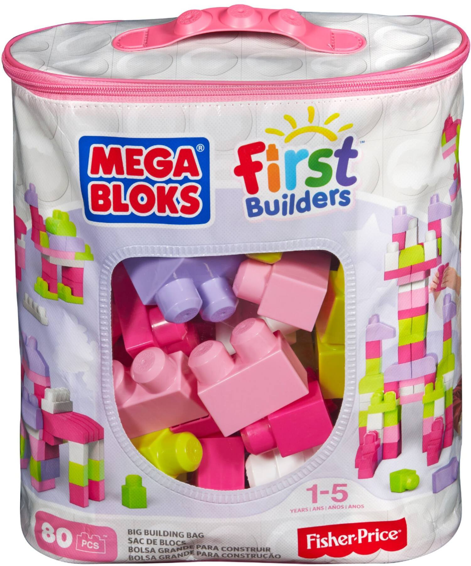 Mega Bloks - First Builders Big Building Bag Building Set - Purple/Pink | Best Buy U.S.