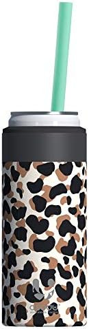 Asobu Skinny Can Cooler Insulated Stainless Steel Sleeve for a Slim 12 Ounce Can and Reusable Str... | Amazon (US)