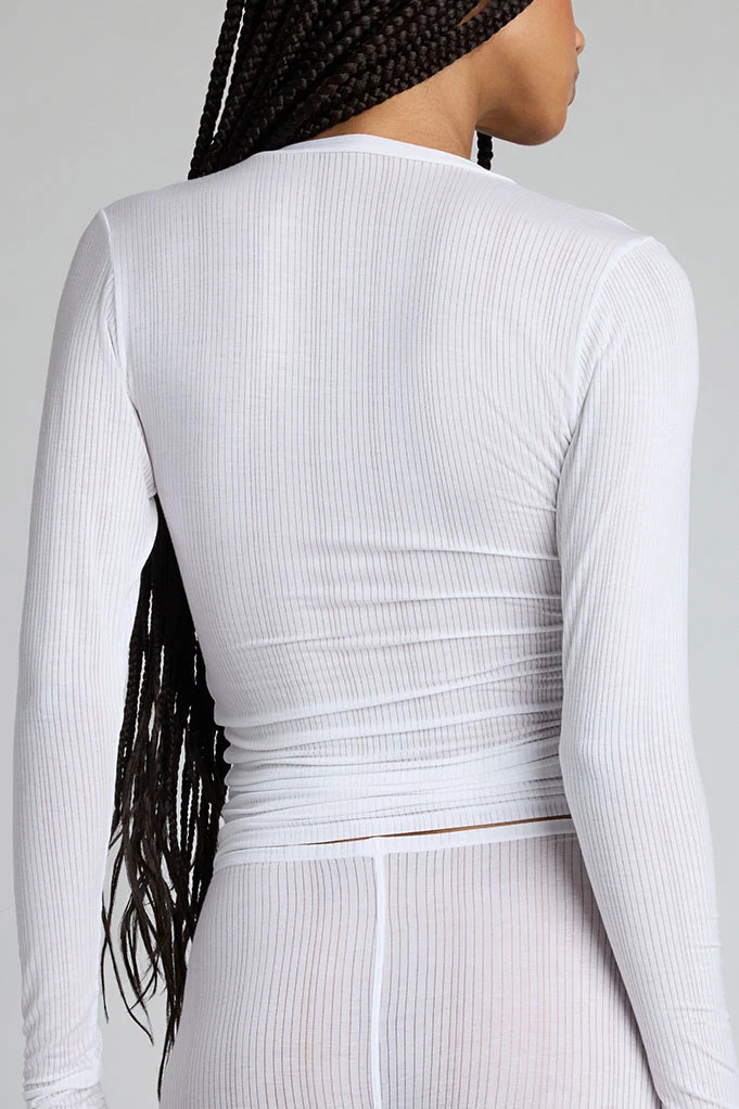 Whipped Henley in White | Negative Underwear