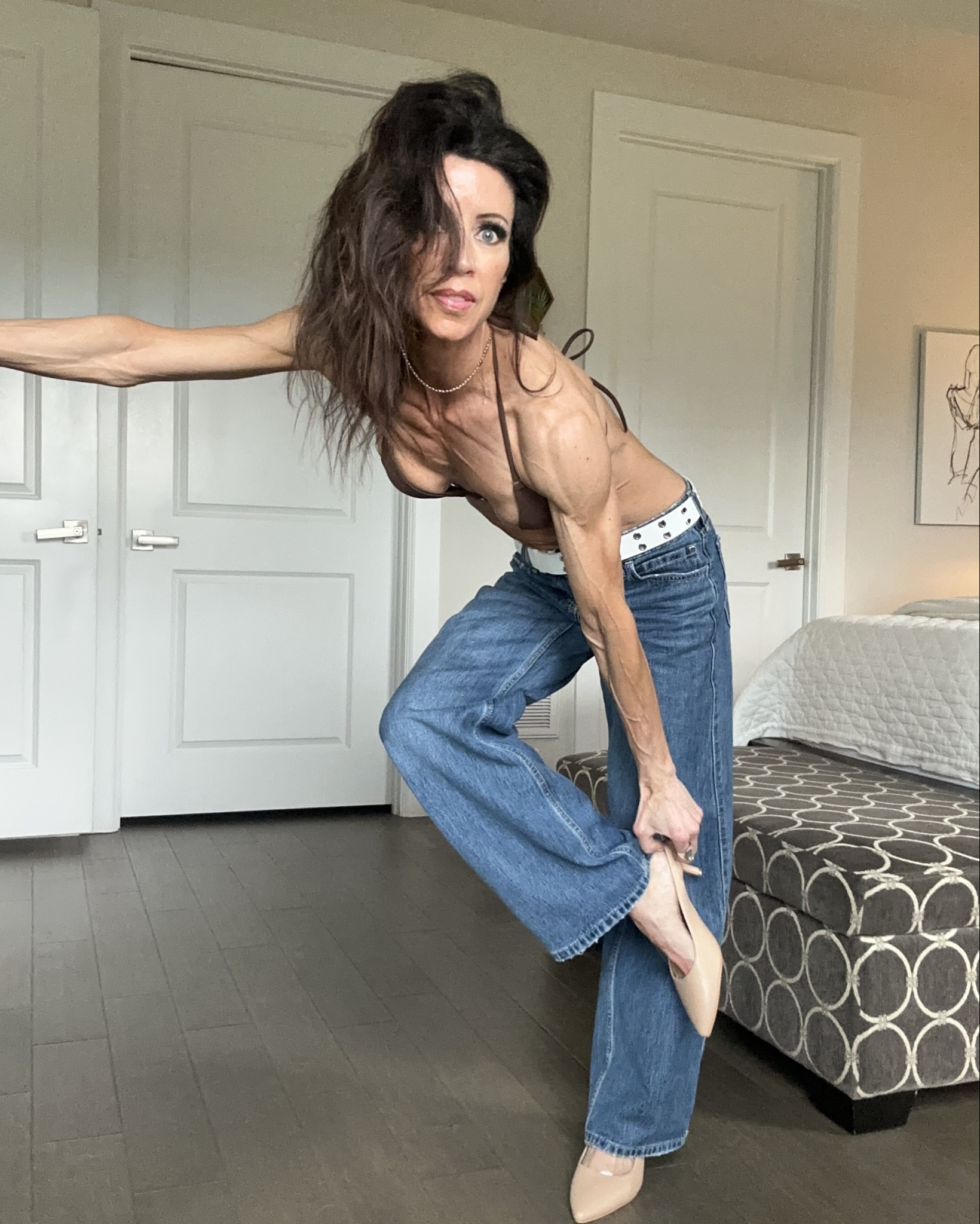 Spring fashion. Kitten heel. White belt. Baggy jeans.

#LTKFindsUnder50 #LTKStyleTip #LTKShoeCrush