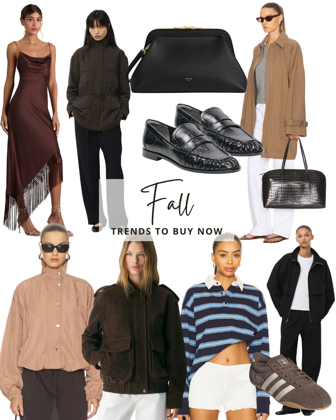 Get a head start on Fall with these trends: 
Cigarette Jeans
Rugby Shirts
Funnel Jackets
Faux Croc loafers/Mules
Doctors bag
Slim retro shoes
All suede items
Fringe

#LTKSeasonal #LTKOver40