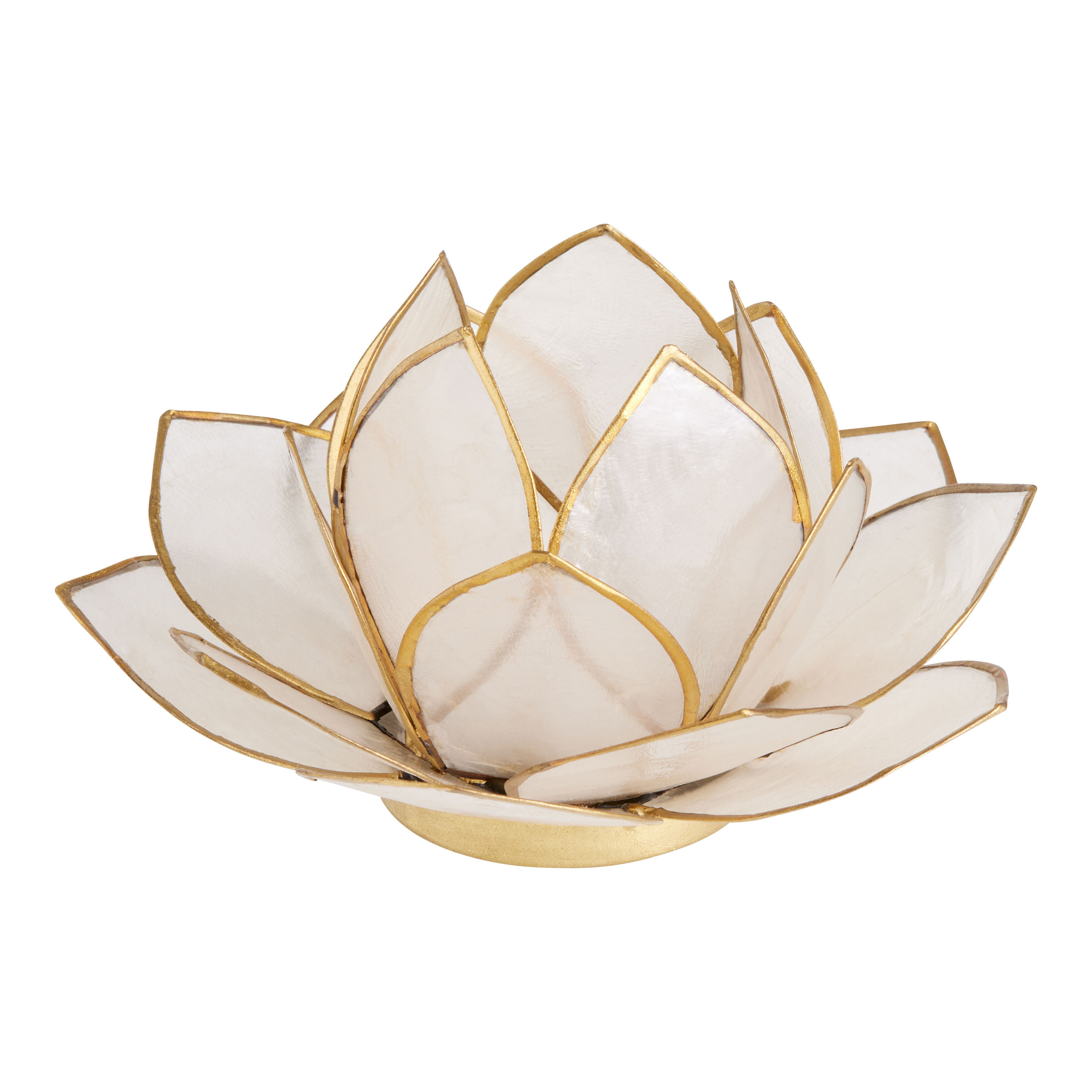 Capiz 20 Petal Lotus Tealight Candle Holder | World Market