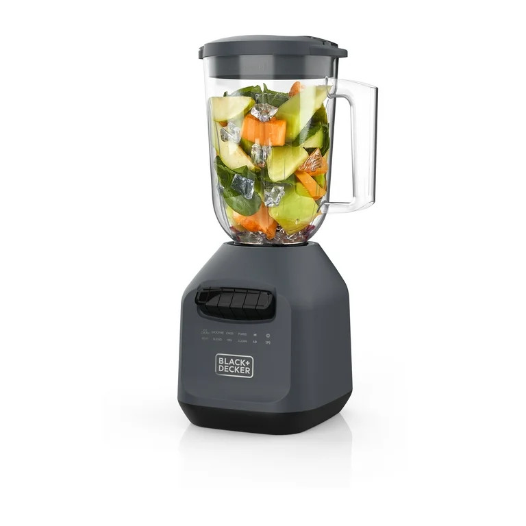 BLACK+DECKER Ice Crush Blender, 56 oz Plastic Jar, 750W, 6-Tip Blade, 8 Speeds + Pulse | Walmart (US)