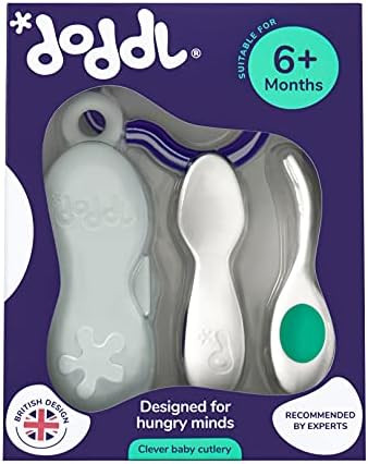 Doddl Baby Cutlery Set and case Includes Fork and Spoon for Babies Starting to eat Solids. Lime Gree | Amazon (US)