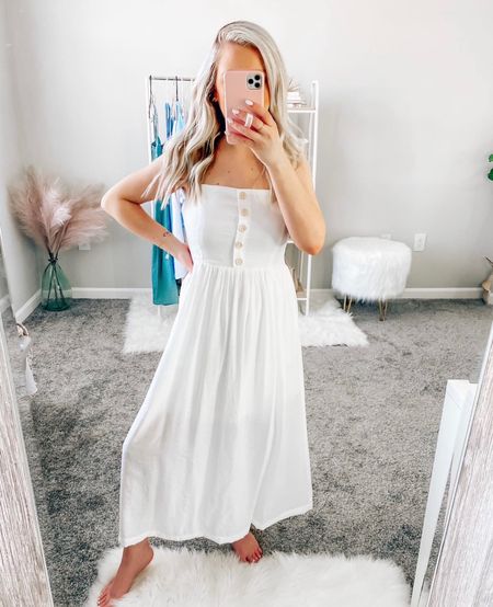 Code: BLONDEBELLE to save 🤍 love this white dress for summer! Wearing a small!
.
.
.
White dress, spring dress, spring outfit, summer dress, summer outfit, midi dress, maxi dress 

#LTKunder50 #LTKstyletip #LTKunder100