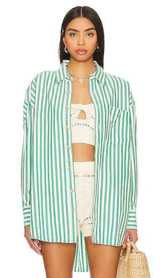 x We The Free Freddie Shirt in French Green Combo | Revolve Clothing (Global)