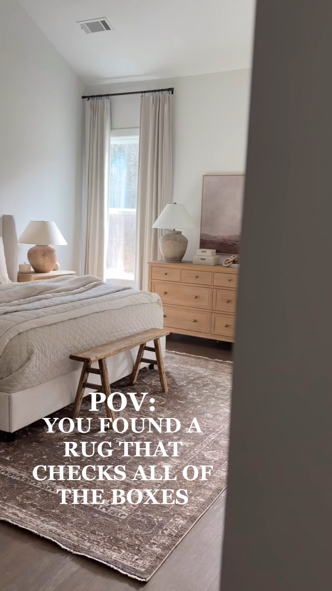 This Haywood HYD-03 Charcoal/Mocha @wayfair x @loloirugs area rug instantly made my bedroom feel warm and inviting! I love the neutral earth tones! It’s soft, durable, and easy to clean! #ad #WayfairPartner #wayfair #loloirugs 

#LTKHome #LTKSaleAlert #LTKSeasonal