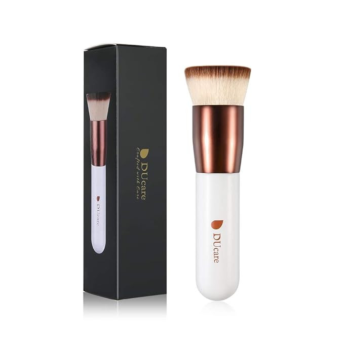 DUcare Flat Top Kabuki Foundation Brush, Synthetic Professional Liquid Blending Mineral Powder Ma... | Amazon (US)