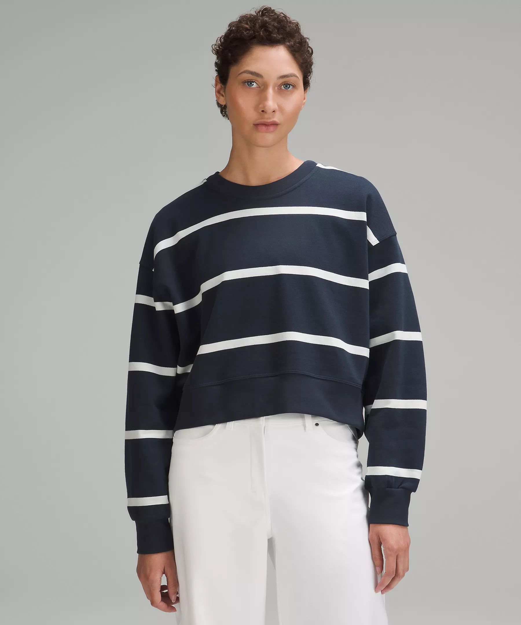 Perfectly Oversized Cropped Crew *Stripe | Women's Hoodies & Sweatshirts | lululemon | Lululemon (US)