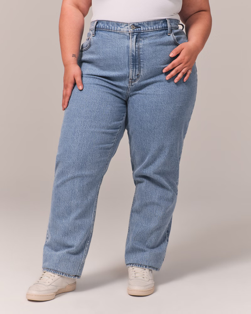 Curve Love Ultra High Rise 90s Straight Jean | Abercrombie & Fitch (US)