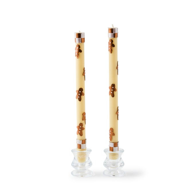 Gingerbread Dinner Candles, Set of 2 | MacKenzie-Childs