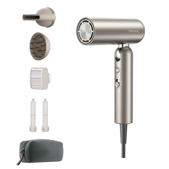 Dreame - Pocket Ultra Hair Dryer, Dual Voltage Travel Blow Dryer with Diffuser, 1300W High-Speed ... | Best Buy U.S.