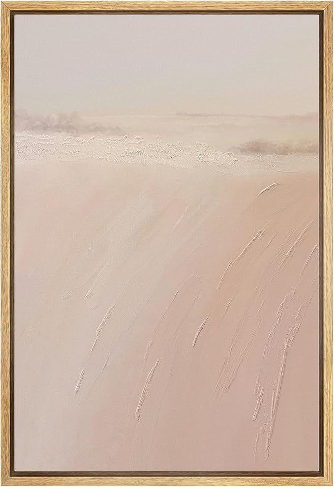 MUDECOR Framed Canvas Print Wall Art Soft Blush Landscape Abstract Neutral Tones Illustrations Mo... | Amazon (US)