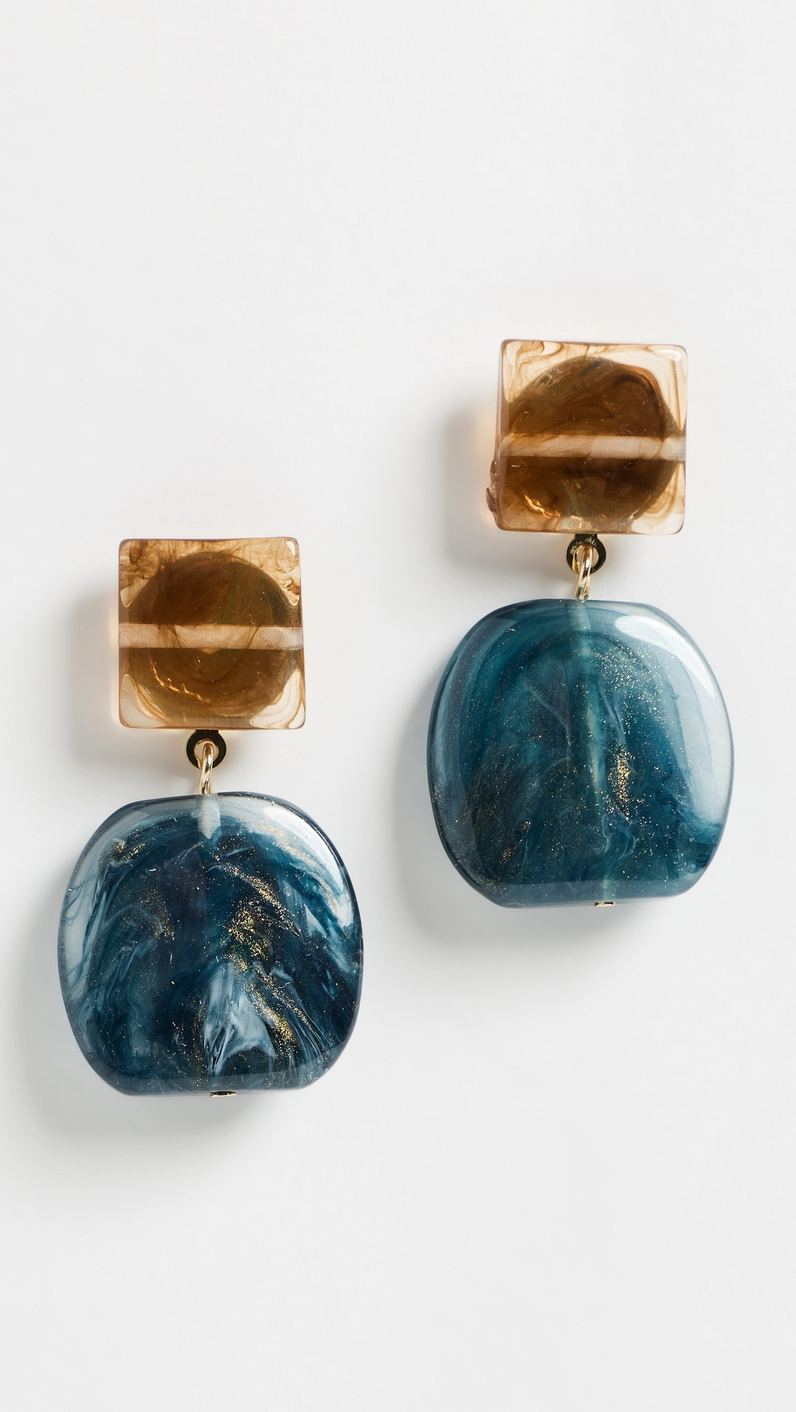 Amber Brown and Teal Blue Dangle Earrings - Multi | Shopbop
