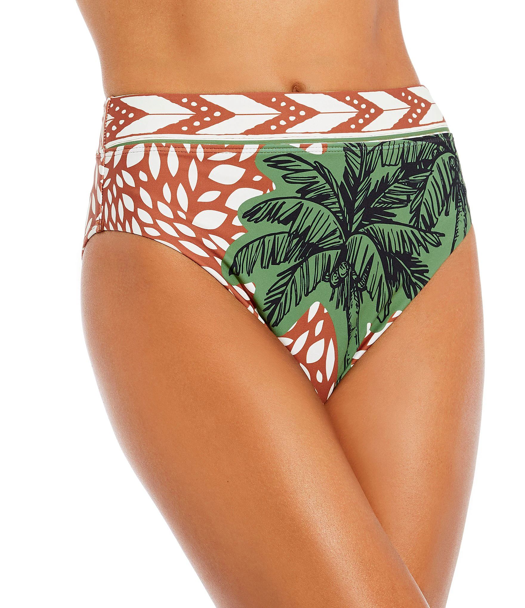 Antonio Melani Cartagena Print Banded High Waisted Swim Bottom | Dillard's | Dillard's