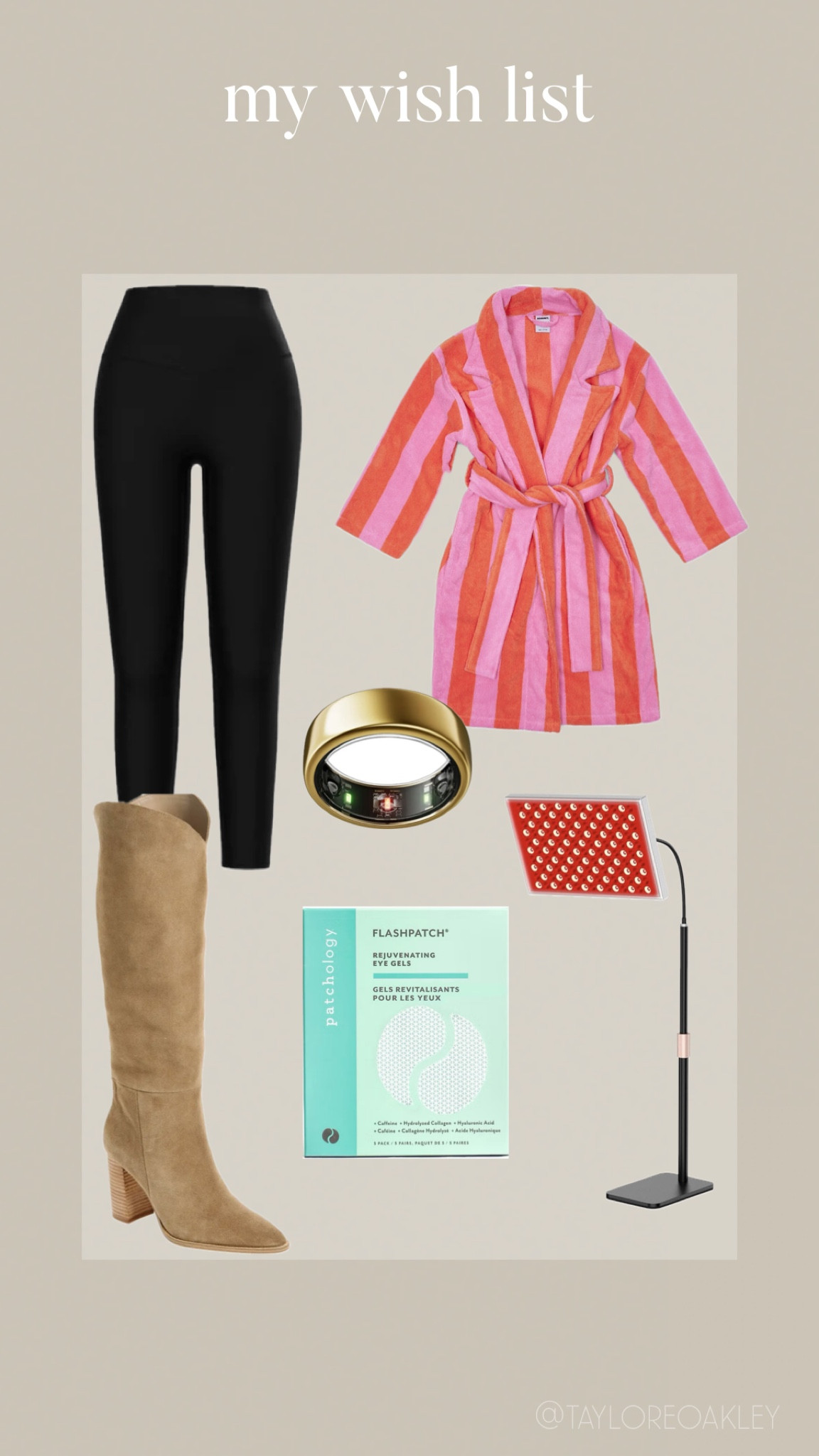 My Christmas wishlist! Vitality’s leggings are the best I’ve ever put on my body coming from a Lulu hater (that’s a strong word, I don’t hate them). 

#ouraring #redlight #hommeyrobe #vitalityleggings #stevemaddenboots 

#LTKGiftGuide #LTKSeasonal #LTKHoliday