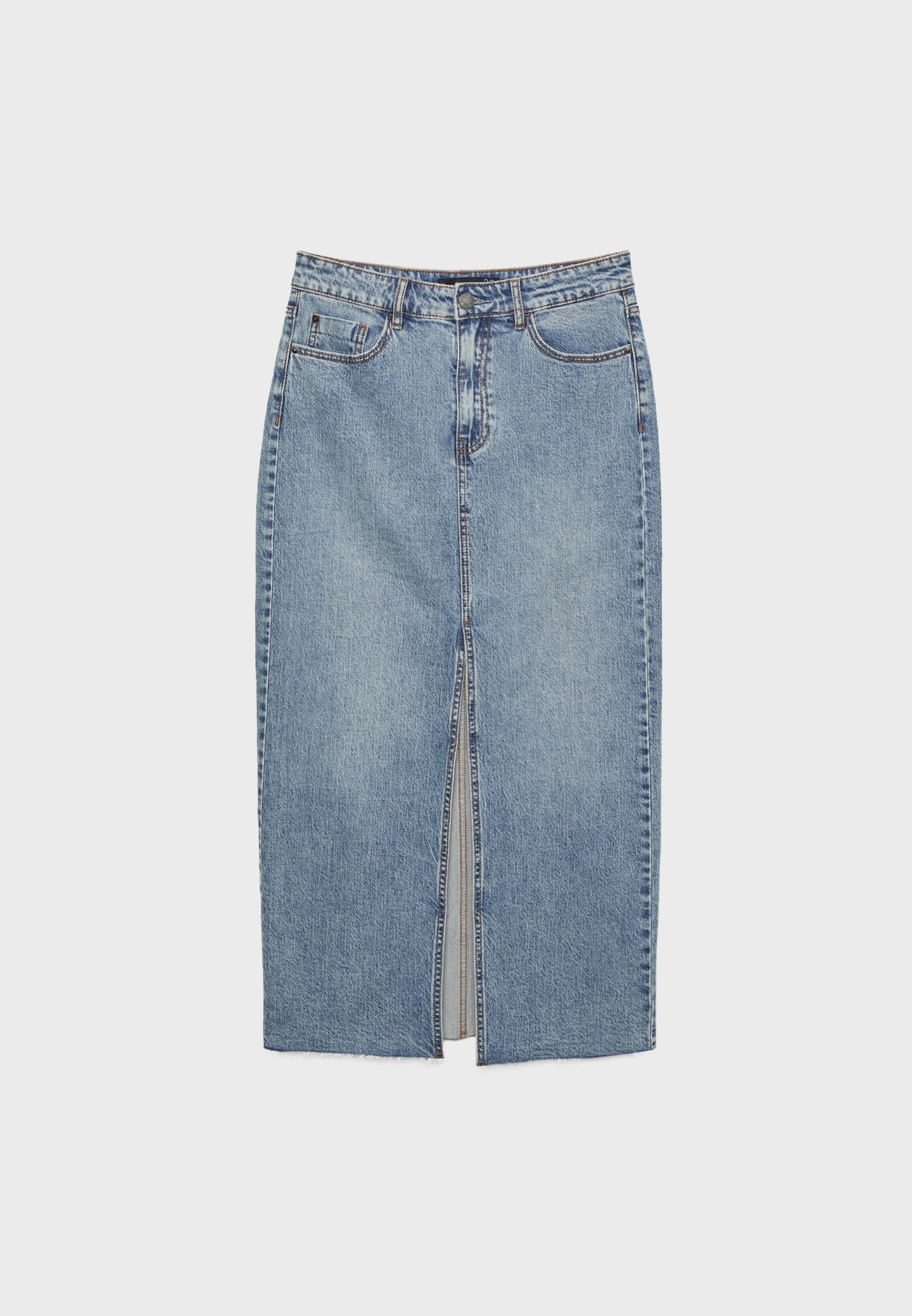 Long denim comfortable skirt - Women's fashion | Stradivarius United Kingdom | Stradivarius (UK)