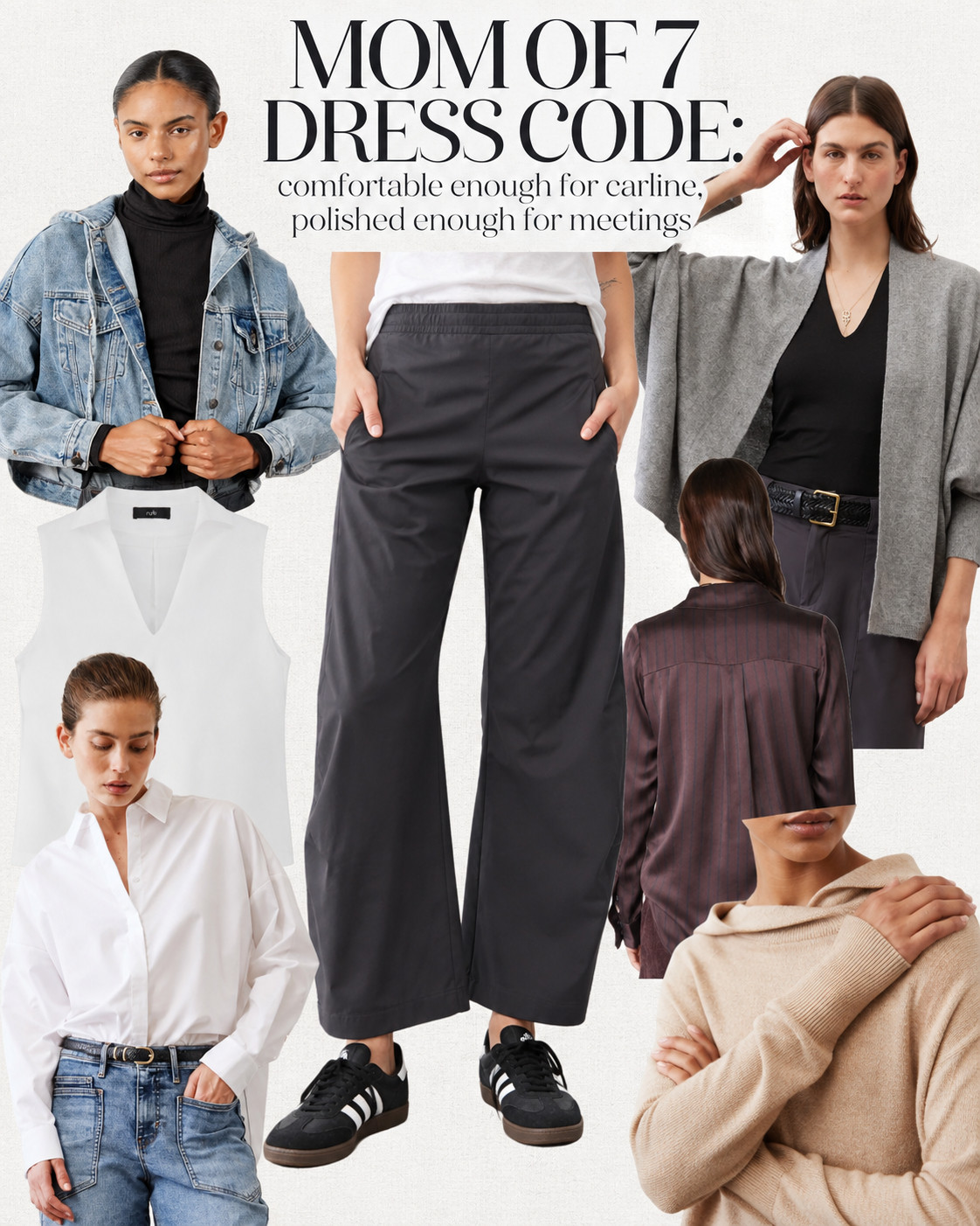 Mom of 7 dress code: comfortable enough for carline, polished enough for meetings. These Ruti pants are the hero piece that somehow works with sneakers, sweaters, button-downs and blazers. Basically, one pair of pants for the 47 different versions of mom I need to be in a day.