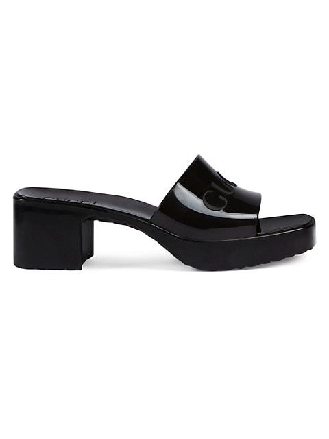 Gucci Women's Rubber Slide Sandals | Saks Fifth Avenue