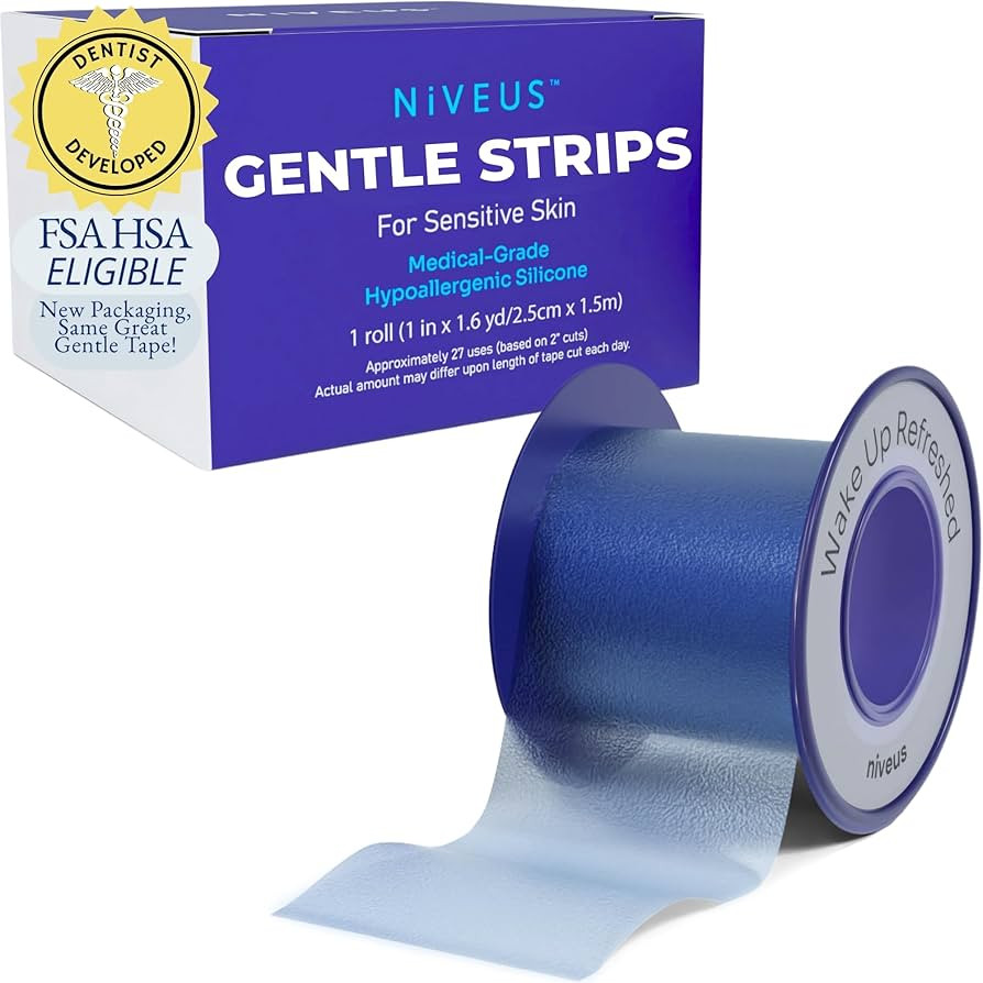 Niveus Gentle Silicone Tape Strips - Dentist Developed, Clear Soft Perforated Silicone Adhesive, ... | Amazon (US)