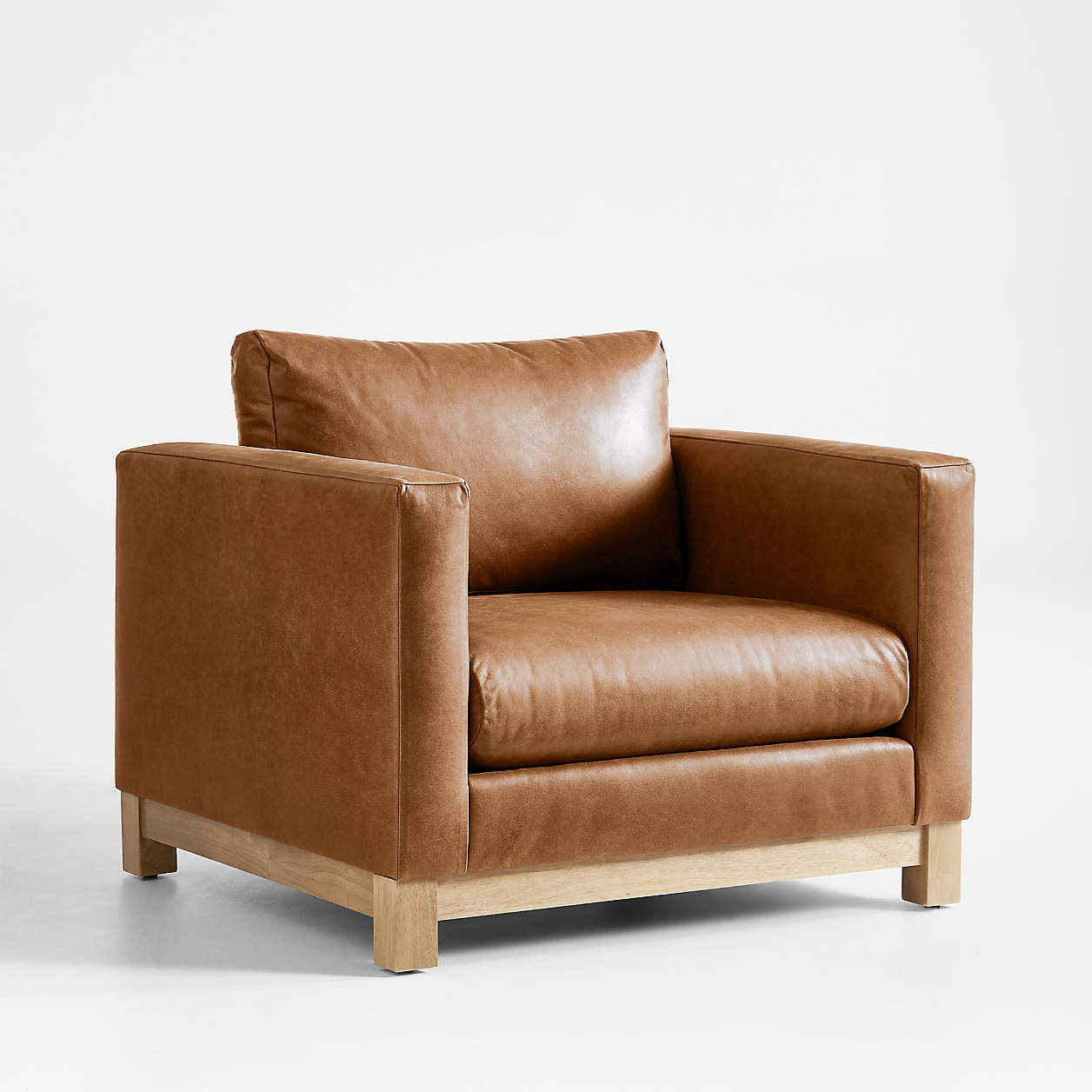 Pacific Wood Leather Chair + Reviews | Crate & Barrel | Crate & Barrel