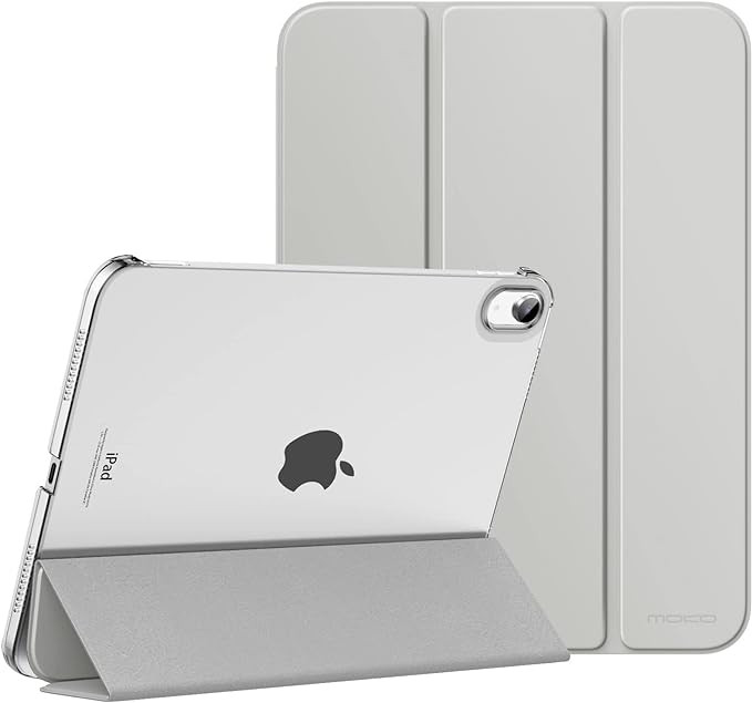 MoKo for iPad 10th Generation Case 2022, Slim Stand Hard PC Translucent Back Shell Smart Cover Ca... | Amazon (US)